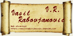 Vasil Rabovjanović vizit kartica
